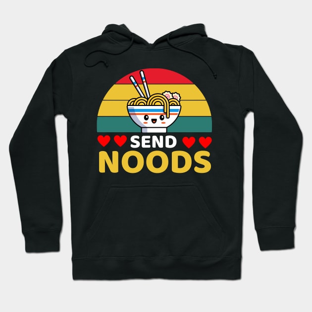 Cute Send Noods Ramen Bowl Hoodie by Illustradise